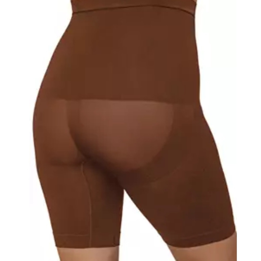 Shapermint Essentials All Day Every Day High Waisted Shaper Shorts Chocolate - Picture 2 of 6